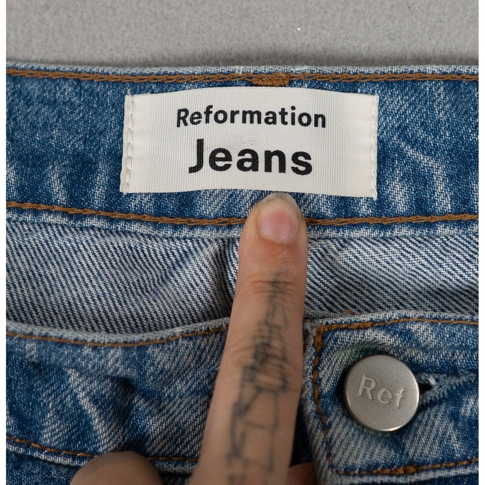 Reformation Cynthia High Rise Jeans Colorado Size 29 Womens Straight Leg Blue - Picture 3 of 10